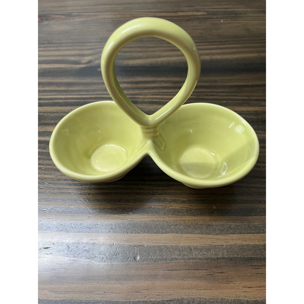 CRATE & BARREL TIAGO LIME GREEN TWO PART HANDLED SERVER